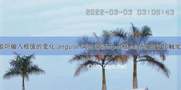 angular监听输入框值的变化_angular 实时监听input框value值的变化触发函数方法