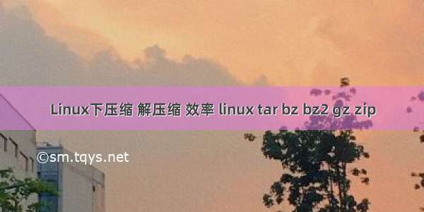 Linux下压缩 解压缩 效率 linux tar bz bz2 gz zip