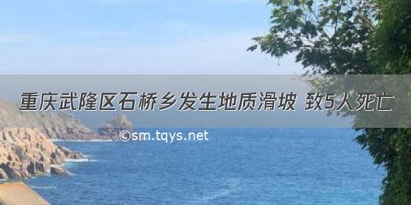 重庆武隆区石桥乡发生地质滑坡 致5人死亡