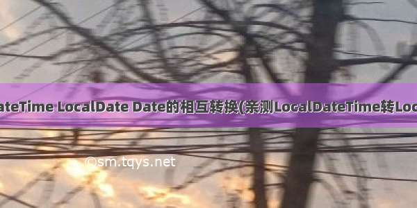 LocalDateTime LocalDate Date的相互转换(亲测LocalDateTime转LocalDate)