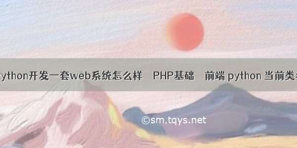 用Python开发一套web系统怎么样 – PHP基础 – 前端 python 当前类名