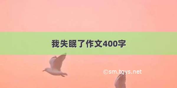 我失眠了作文400字