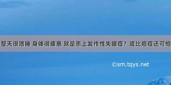 整天很嗜睡 身体很疲惫 就是患上发作性失眠症？或比癌症还可怕