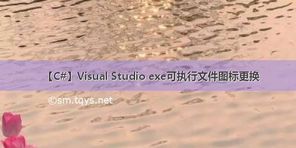 【C#】Visual Studio exe可执行文件图标更换