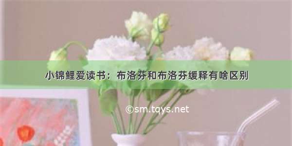 小锦鲤爱读书：布洛芬和布洛芬缓释有啥区别