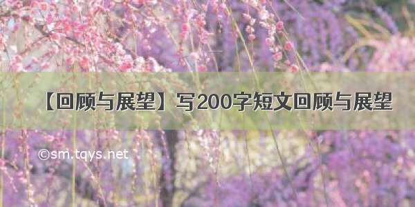 【回顾与展望】写200字短文回顾与展望