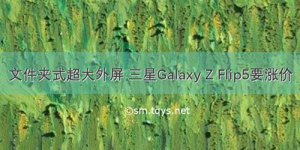 文件夹式超大外屏 三星Galaxy Z Flip5要涨价