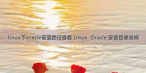 linux下oracle安装路径查看 Linux  Oracle 安装目录说明