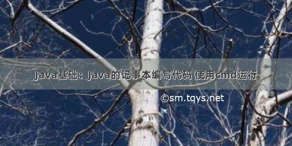 Java基础：Java的记事本编写代码 使用cmd运行