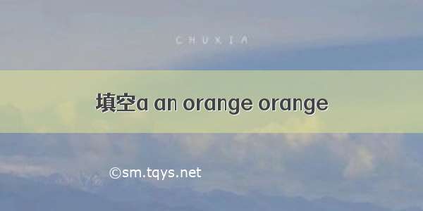 填空a an orange orange