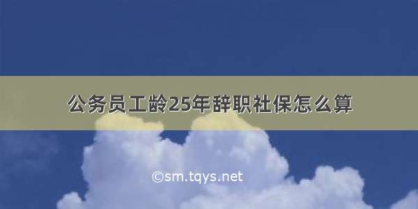 公务员工龄25年辞职社保怎么算