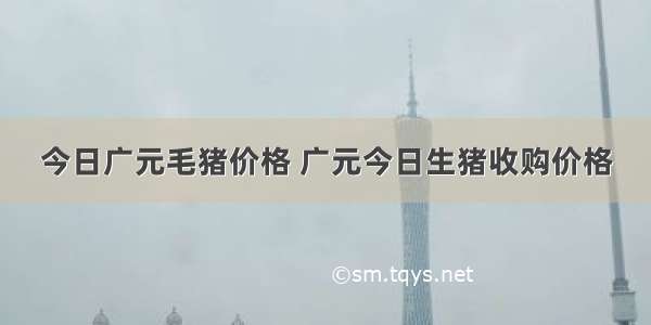 今日广元毛猪价格 广元今日生猪收购价格