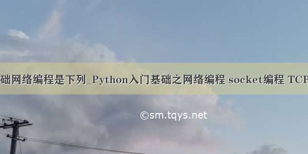 python的基础网络编程是下列_Python入门基础之网络编程 socket编程 TCP UDP编程...