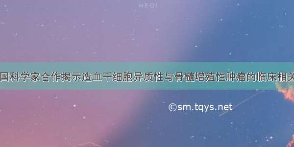 中国科学家合作揭示造血干细胞异质性与骨髓增殖性肿瘤的临床相关性