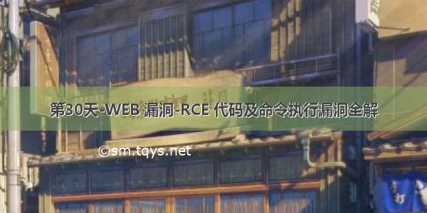 第30天-WEB 漏洞-RCE 代码及命令执行漏洞全解