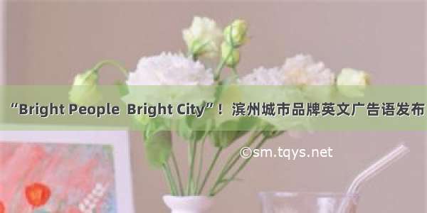 “Bright People  Bright City”！滨州城市品牌英文广告语发布