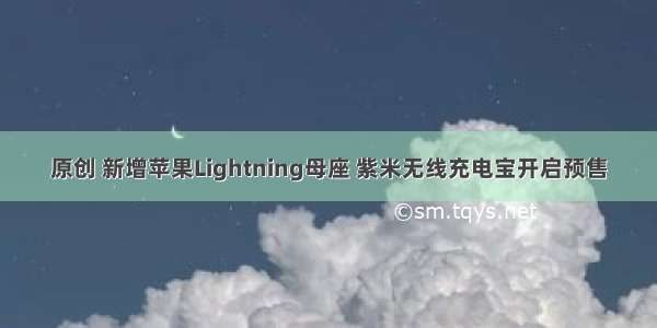 原创 新增苹果Lightning母座 紫米无线充电宝开启预售