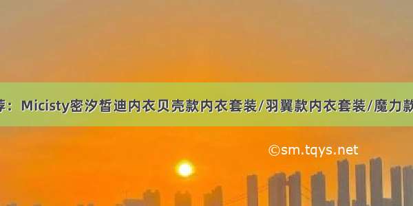 内衣种草推荐：Micisty密汐皙迪内衣贝壳款内衣套装/羽翼款内衣套装/魔力款内衣套装/手