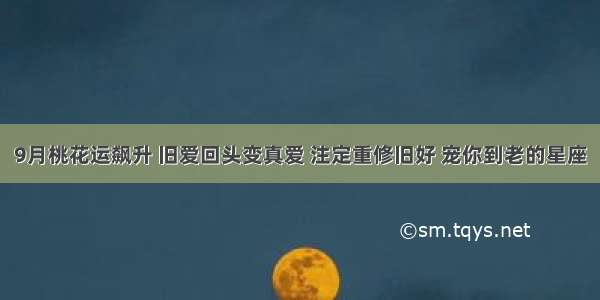 9月桃花运飙升 旧爱回头变真爱 注定重修旧好 宠你到老的星座