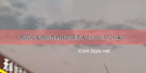 配置完美的高性价比智能手表 vivo WATCH来了