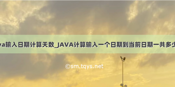 java输入日期计算天数_JAVA计算输入一个日期到当前日期一共多少天