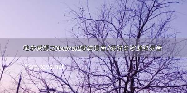 地表最强之Android微信语音/腾讯会议通话录音