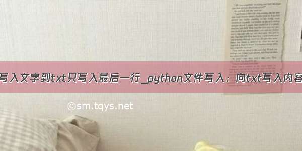 python写入文字到txt只写入最后一行_python文件写入：向txt写入内容的设置