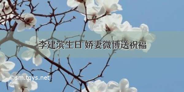 李建滨生日 娇妻微博送祝福