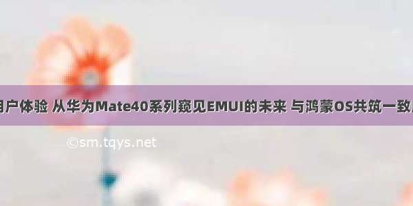 华为鸿蒙用户体验 从华为Mate40系列窥见EMUI的未来 与鸿蒙OS共筑一致用户体验...