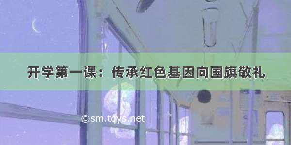 开学第一课：传承红色基因向国旗敬礼