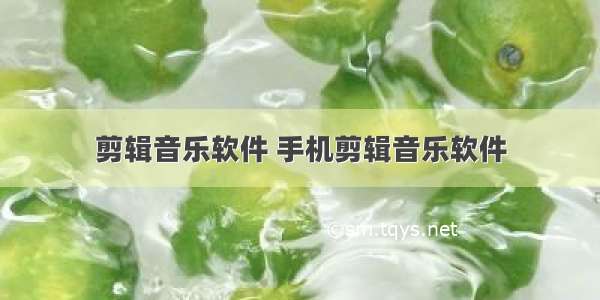 剪辑音乐软件 手机剪辑音乐软件