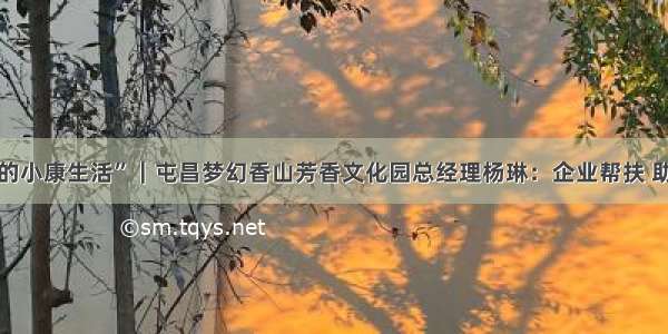 “走向我们的小康生活”｜屯昌梦幻香山芳香文化园总经理杨琳：企业帮扶 助力脱贫攻坚