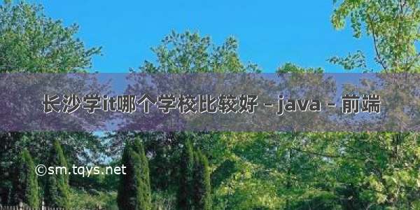 长沙学it哪个学校比较好 – java – 前端