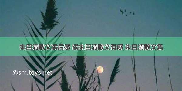 朱自清散文读后感 读朱自清散文有感 朱自清散文集