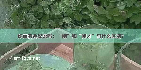 你真的会汉语吗：“刚”和“刚才”有什么区别？