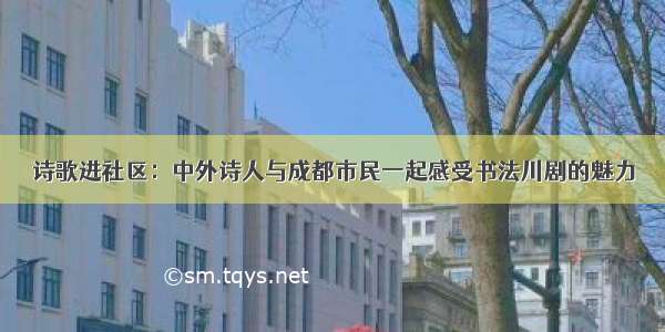 诗歌进社区：中外诗人与成都市民一起感受书法川剧的魅力