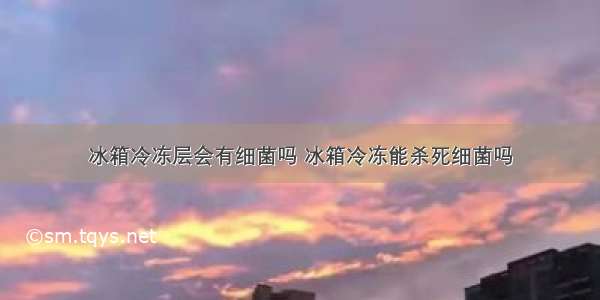 冰箱冷冻层会有细菌吗 冰箱冷冻能杀死细菌吗