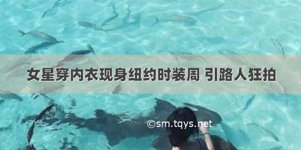 女星穿内衣现身纽约时装周 引路人狂拍