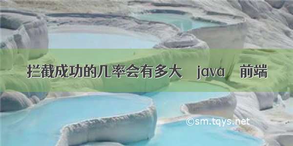 拦截成功的几率会有多大 – java – 前端