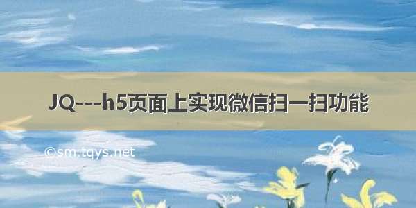 JQ---h5页面上实现微信扫一扫功能