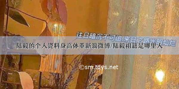 陆毅的个人资料身高体重新浪微博/陆毅祖籍是哪里人