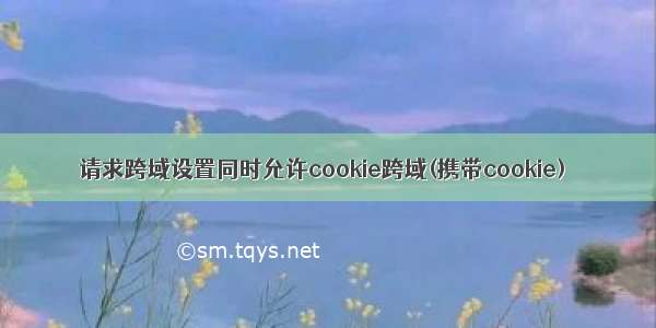 请求跨域设置同时允许cookie跨域(携带cookie)