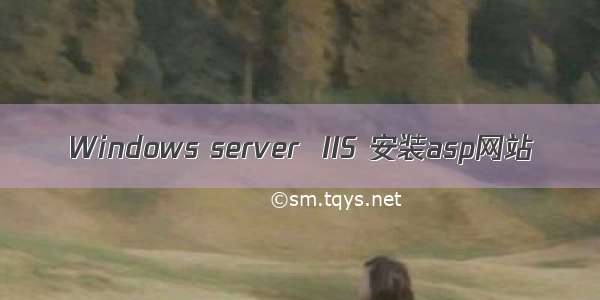 Windows server  IIS 安装asp网站