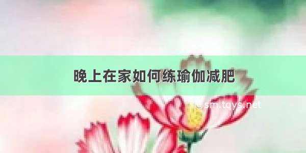 晚上在家如何练瑜伽减肥