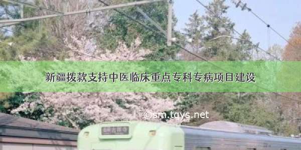 新疆拨款支持中医临床重点专科专病项目建设