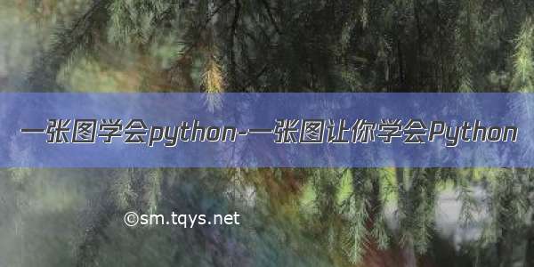 一张图学会python-一张图让你学会Python