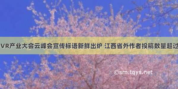 世界VR产业大会云峰会宣传标语新鲜出炉 江西省外作者投稿数量超过一半