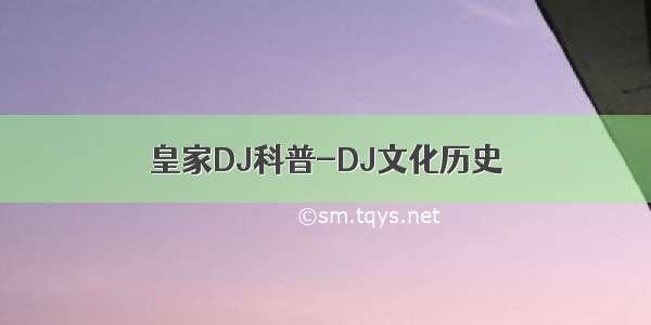 皇家DJ科普-DJ文化历史