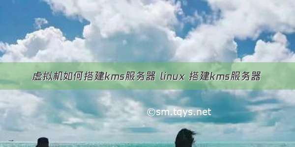 虚拟机如何搭建kms服务器 linux 搭建kms服务器