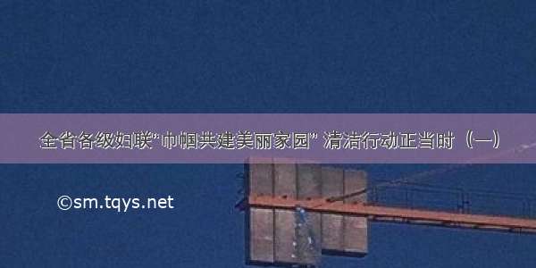 全省各级妇联“巾帼共建美丽家园” 清洁行动正当时（一）